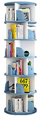 Kinderregal, drehbar, vom Boden bis zur Decke, 360 Grad, 40 x 191 cm, Blau