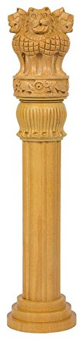 Samyuktha Ashoka-Säule aus Holz, 30,5 cm, Braun