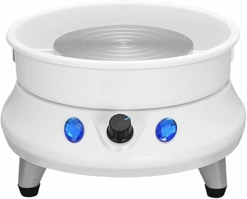 FLTRGO Macchina per Tornio in Ceramica Elettrica, Macchina da Formare, Strumento per Mestieri con Ciotola da 13 Cm, per Lavorare in Ceramica E Argilla, Neri