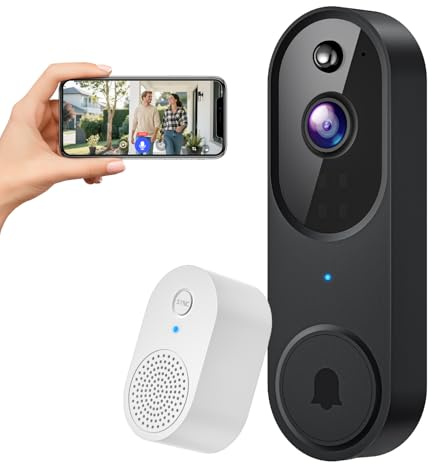 FineLuck 1080P Wireless Video Doorbell Camera with Chime