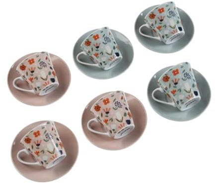 SET 6 TAZAS DE CAFE JACINTA