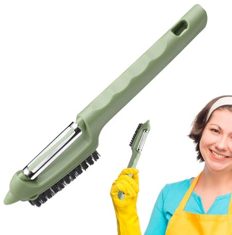 Cepillo de verduras para la comida | Cepillo de cocina | Limpiador de frutas | Pelos y resistentes, BPA, ergonómico | Ideal para papas, zanahorias, frutas, verduras orgánicas