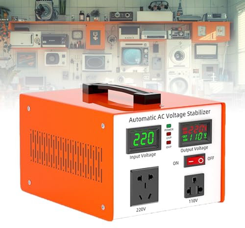 Estabilizador De Salida De 1000w a 5000w, Estabilizador De Salida De Voltaje De 220v, Regulador De Voltaje De Alta Precisión Con Transformador Elevador/Reductor De Voltaje Integrado,1000W-220V