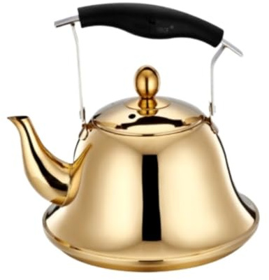Bouilloire sifflante en acier inoxydable – Théière pour faire bouillir rapidement le thé et le café, design durable et robuste, idéale pour la maison et la cuisine