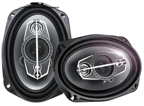 VNSMM Tweeter Lautsprecher Horn 6X9 Zoll 1000W 5-Wege-HiFi-Koaxiallautsprecher mit Staubschutz und Audiokabel für die Autotür, Auto-Audio, Musik-Stereo