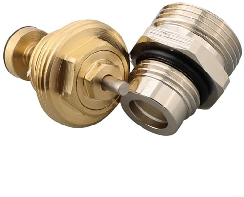 Brass Underfloor Heating Manifold Pin Valve and M30x1.5 Threaded Connector Part Compatible with Actuator Systems Fittings for Secure Easy Installation