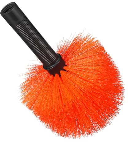 CIYODO Cepillo para Limpiar Telarañas Color Naranja Cabezal de Plástico Fuerte y Uso Versátil, Adecuado para Oficina y Hogar