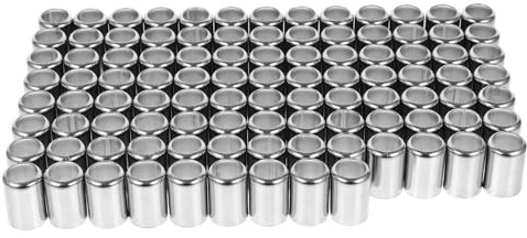 100pcs Hydraulic Hose Fitting Sleeve Silver Stainless Steel | Crimping Sleeves for Welding Hose and Hydraulic Systems, Precision-made Accessories, Secure Connection