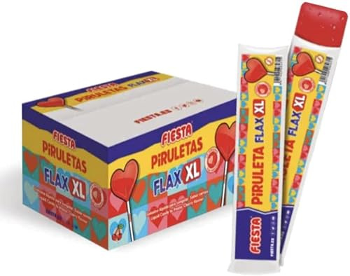 FIESTA Piruleta Flax XL Golosina Líquida Congelable Flash Sabor Cereza - Caja de 60 unidades x 105 ml