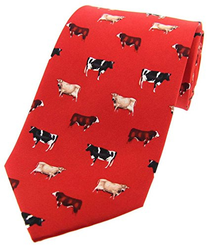 David Van Hagen Vaca roja corbata de seda de las razas del País