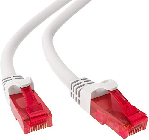 AKORD 5m CAT.6 Ethernet Gigabit Lan RJ45 network cable |10/100/1000Mbit/s | Patch cable | UTP | compatible with CAT.5/CAT.5e/CAT.7| Switch/Router/Modem/Patch panel/Access Point/patch fields, White