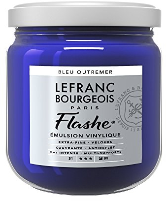 Lefranc Bourgeois Flashe Acrylique Pot 400ml Bleu Outremer, Bleu Marine
