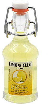 Lote de 10 Botellas de Cristal Decorativas de LicorSiphón Limoncello. Regalos Originales. Licores y Complementos. Detalles para Bodas, Comuniones, Bautizos y Cumpleaños. CC