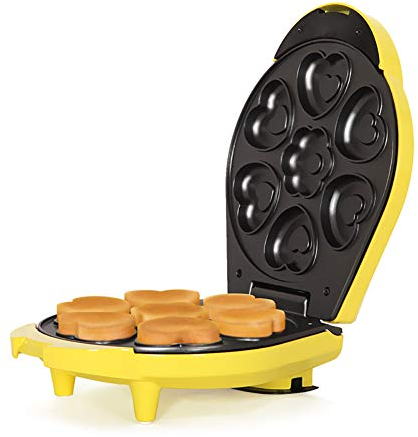 LTLCLZ Household Electric Waffle Machine Children's Cartoon Automatic Multi-Function Cake Machine, Mini Baking Heart-Shaped Machine, Non-Stick Pan Easy To Clean
