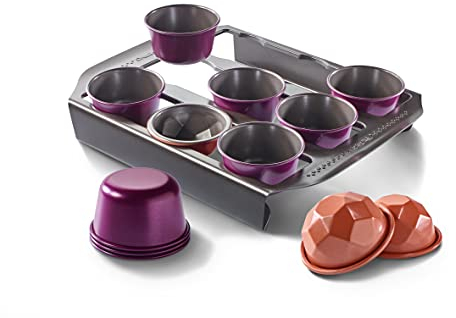 Tefal Creabake Kit initiation moules à gâteaux 9 muffins 3 moules diamant revêtement anti-adhésif système empilable recettes créatives sucrées et salées pâtisserie facile J304SS