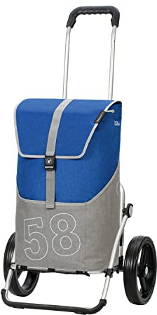 ANDERSEN Einkaufstrolley - Royal Shopper Filip blau 46 L Handwagen,Rucksack,Thermo, Aluminium, klappbar, leise Räder