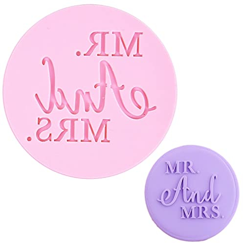 Crethinkaty Hochzeits-Fondantprägung MR. And Mrs., 3D-Design, Keksstempel zum Backen von Keksen, Dekorieren von Kuchen, Zuckerpaste, Cupcake