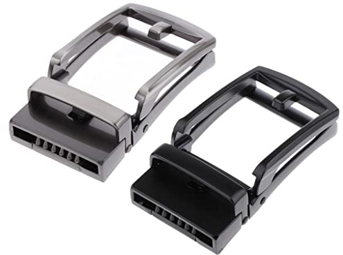 Harilla 2 Uds Hebilla de Cinturón Clásica Hebilla Deslizante Automática para Hombres Cinturones Informales de 35mm