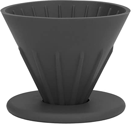 Wiederverwendbarer Silikon-Kaffee-Tropfer,Pour Over Coffee Dripper, Ultrafeiner Mikromaschen-Kegel-Kaffeefilterhalter, Kaffeesieb, Für Reisen, Wandern, Camping, Heimbüro, 1 X 4.1 X 3.8(Schwarz),