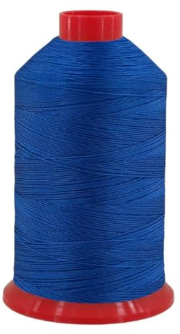 fuwi HT Ledergarn Stärke 10 - Sattlergarn & Polstergarn extra dick - Hochfest, UV-beständig, 15.600 cN Reißkraft - Zwirn 1 mm für Leder & Outdoor, 725 Meter (0055 Blau)
