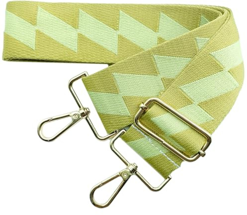 Taschengurte zum Wechseln 5cm Taschengurte Breit, Verstellbarer Schultergurt für Tasche mit Goldener Karabiner Schulterriemen, Umhängegurt fur Damen Handtaschen Crossbody DIY Zubehör (Senfgelb) 16