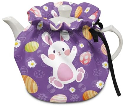 Sellikakes Rabbit Egg Tea Cosy Kitchen Home Decorative Tea Pots Cozy with Insulation Pad Breakfast Warmer Home Decor Easter Kitchen Decorative Accessories