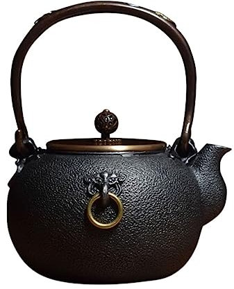 Chinesischer Teekanne 37,1 Oz/1,1 L Teekanne Ohne Beschichtung Gusseisen Teekanne Teekessel Im Japanischen Stil Wasserkocher Für Home Kitchen Restaurant Traditionelle Kanne