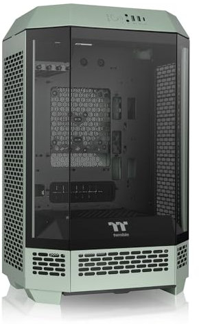 Thermaltake Tower 300 Matcha Green Micro-ATX Case; 2x140mm CT Fan Included; Support Up to 420mm Radiator; Optional Chassis Stand Kit Allows Horizontal Display; CA-1Y4-00SEWN-00; 3 Year Warranty