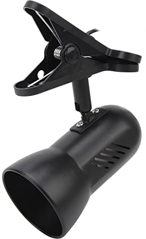 Fockety Lámpara de Trabajo con Abrazadera LED, Lámpara de Escritorio con Rotación de 360° con Clip de Cable de 4.3 Pies, Soporte para Lámpara de Mesa E27, Lámpara con Clip para Banco de