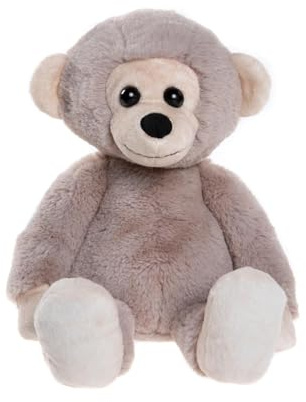 Charlie Bears Cheeky Monkey - Bear & Me Pebble Grey Super Soft Plush Character Stuffed Animal Toy Gift for Newborns, Kids, and Adults - 29cm/11.5 Tall