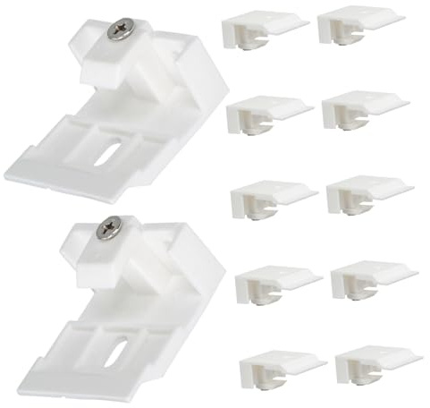 PRETYZOOM 10pcs Curtain Holders Bracket for Cordless Blinds Easy Install Pleated Shades Support Strong Clamping Force Load-Bearing Fittings for Home Decor