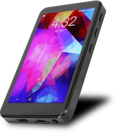 MP4-spelare, BT WiFi HD-pekskärm Brusreducering Röstaktiverad Musikinspelare, med Laddningskabel för Hörlursminneskort, för Android (M26B (Quad Core) 8 GB)