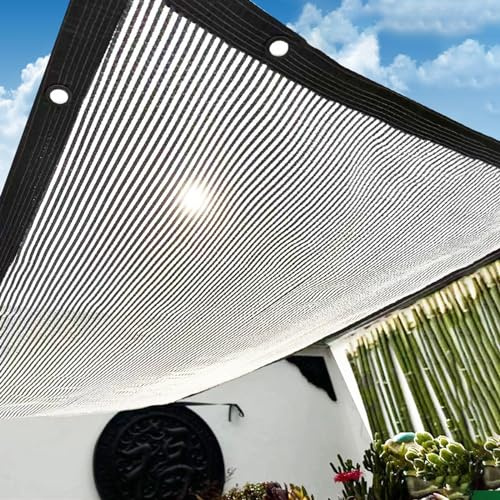 YiYYPT Shade Cloth 55% Reflective Aluminet Shading Net with Grommets Heat Reflective Sheet Silver Aluminet Sun Shield UV Block Shade Cover for Greenhouse Cover Patio Plant Carport (4X5m)