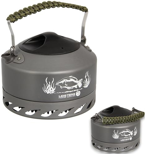 Lidsters Angling Kettle 1.1 Litre Carp Fishing Camping Paracord wrapped handle