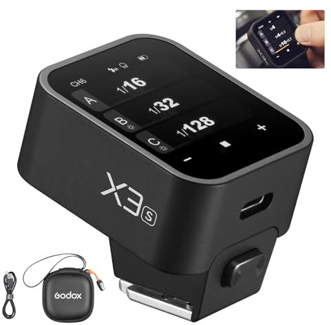 Godox X3-S X3S Wireless Flash Trigger Déclencheur de Flash sans Fil pour Appareil Sony OLED Fonction sans Fil 1/8000S HSS TTL Tcm Batterie Remote Camera Flash Trigger pour Sony