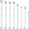 BINGCOBBER Set di chiavi doppie ad anello, 8 pezzi, chiave extra lunga, in acciaio CV 8 mm - 24 mm