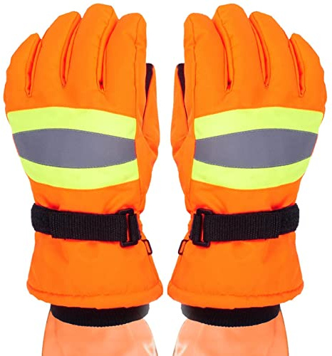 Gants de travail d'hiver,Gants réfléchissants pour le contrôle la sécurité routière - Gants de sécurité anti-vibrations imperméables, gants de travail flexibles pour le cyclisme, l'escalade, les ac