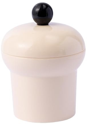FytStycale Bocal à Bonbons avec Couvercle de 0,5 L, léger, pour Biscuits, sucrier, pour Centre de Table, réunions de Famille, hôtel, Blanc Laiteux Noir