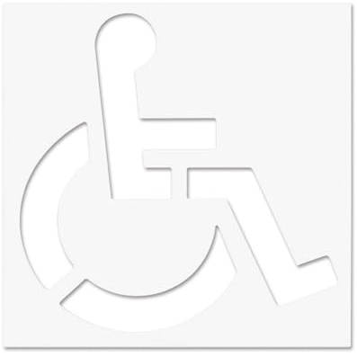 demaxiyad Pochoir De Stationnement,Modèle Au Sol Pour Handicapé - Panneau De Peinture Résistant Aux Intempéries Et Haute Visibilité Pour Voie Réservée Aux Personnes À Mobilité Réduite