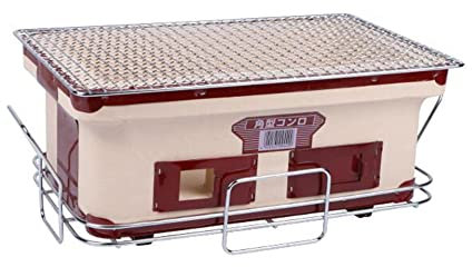 Barbecue à charbon de bois rectangulaire japonais coréen en céramique Hibachi pour table de barbecue Yakiniku, barbecue intérieur au charbon de bois 40 x 24 cm