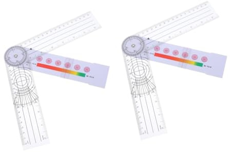 Vaguelly 2 Pezzi Goniometro Portatile Professionale per Misurazione Ortopedici Alta Precisione e Facile Strumento Multifunzione per Valutazione