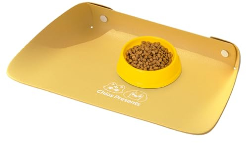Tapis pour Gamelle De Chien, Tapis de Repas pour Chaton, Anti-Dérapant et Imperméable pour Chiens et Chats, Idéal pour Foyers Multi-Animaux
