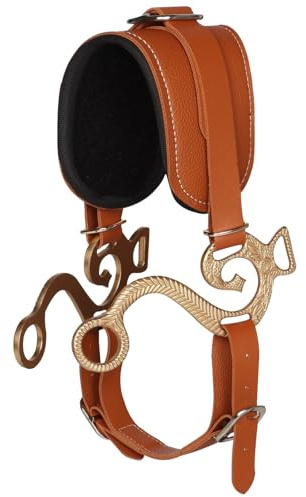 Equestrian Horse Bridle With Metal Bit, Pu Leather, Adjustable Halter With Textile Padding, 15 Cm Browband