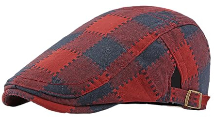 2026 Béret pour homme style rétro britannique à carreaux printemps et automne Nouvelle casquette de soleil d'extérieur avec languette