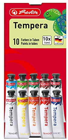 Herlitz 8643058 Temperafarben 10 Tuben je 16ml