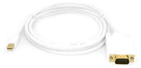 Mini DisplayPort to VGA Cable - (VIDEO Adapter lead for iMac- Unibody MacBook - Pro - Air - Surface and PC with Mini DP) - 2M