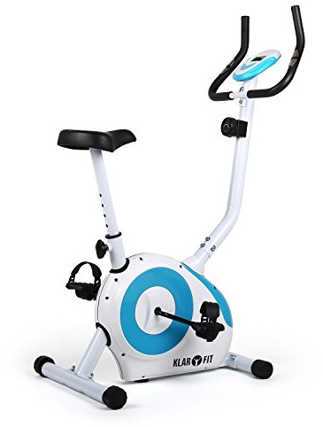 Klarfit MOBI-FX-250 - Bicicleta estática, Bici estatica con Monitor de Entrenamiento, Pulsómetro, Pedales Antideslizantes, Asiento ergonómico, Empuñaduras Acolchadas, Soporta hasta 100kg