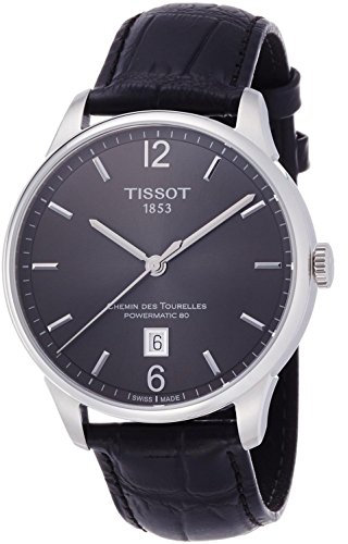 Tissot Men Analogue Swiss Automatic Watch with Leather Strap T0994071644700