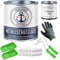 Metallschutzlack SEIDENMATT Graubraun RAL 8019 Braun Metalllack Metallfarbe Metallschutzfarbe mit Lackier-SET (X300) und Verdünnung (1 L) // Hamburger Lack-Profi (2,5 L)