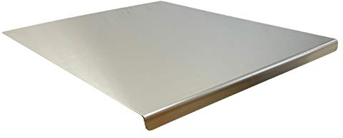Planche à découper en acier inoxydable | Planche à pétrir en acier inoxydable pour pain, pizza, gâteau | Plan de travail professionnel pour cuisine, bar et restaurant | 400x500 Pliure 20